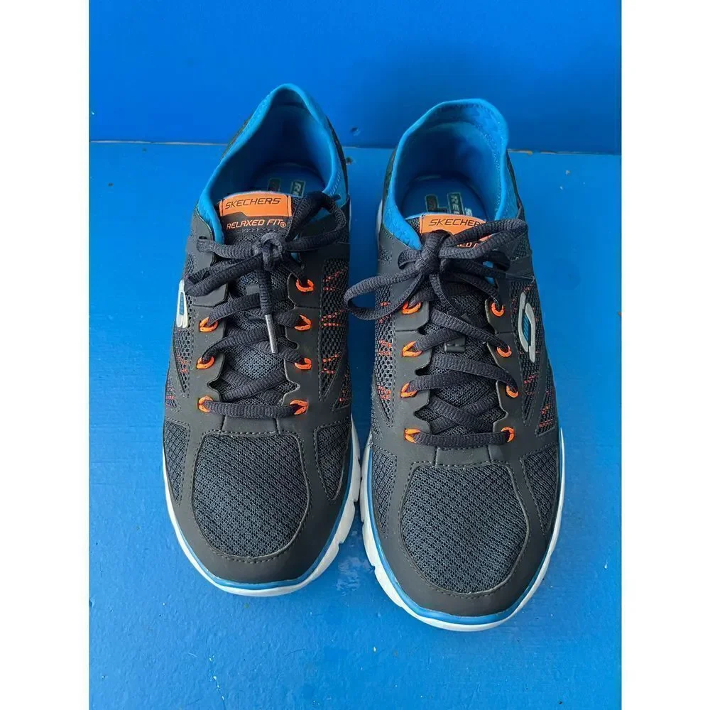 Skechers Relaxed Fit Skech Flex Memory Foam Men's Sneakers Size 9.5  Navy/Blue